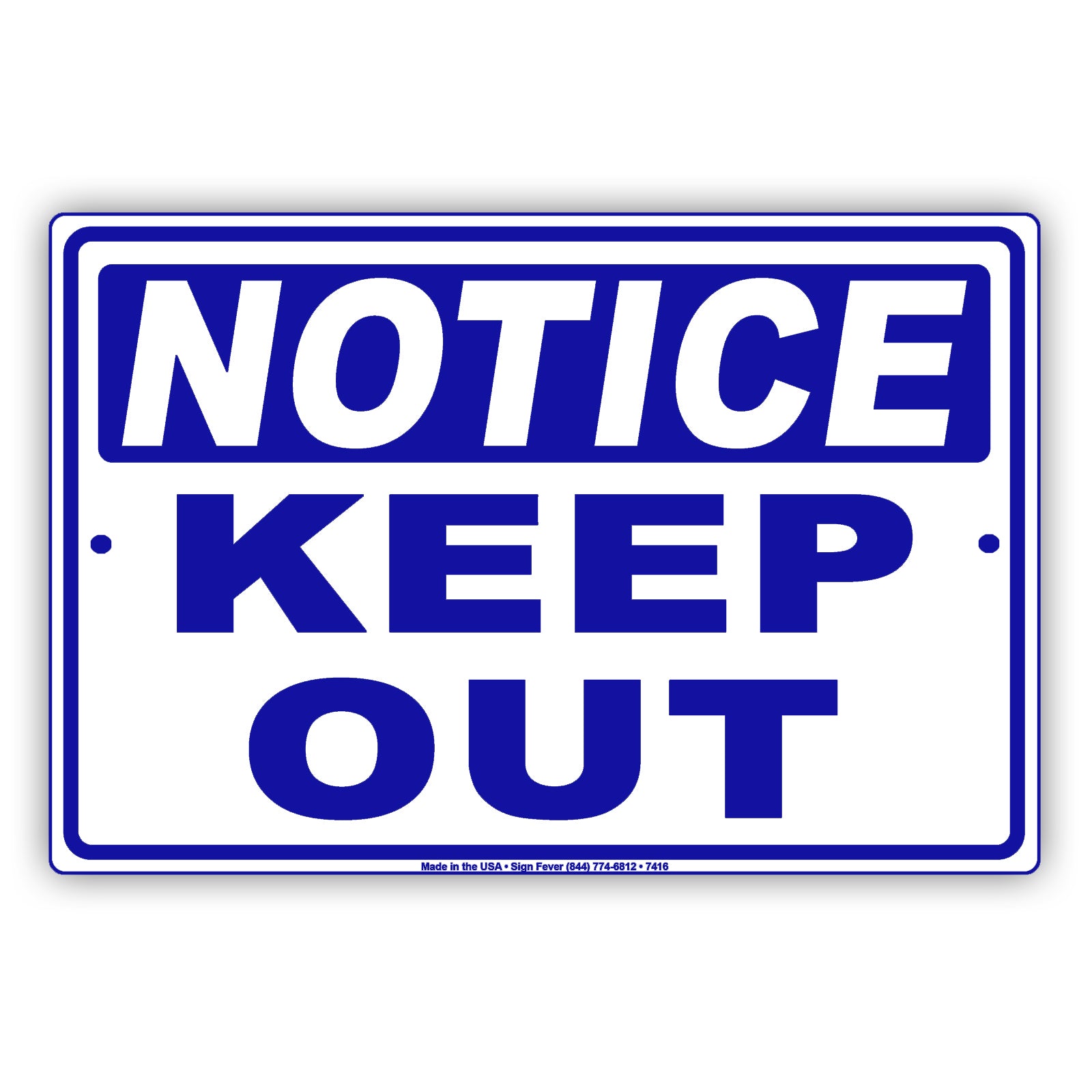 Notice Keep Out Danger Reserved Area Do Not Park Notice Aluminum Metal Sign Plate
