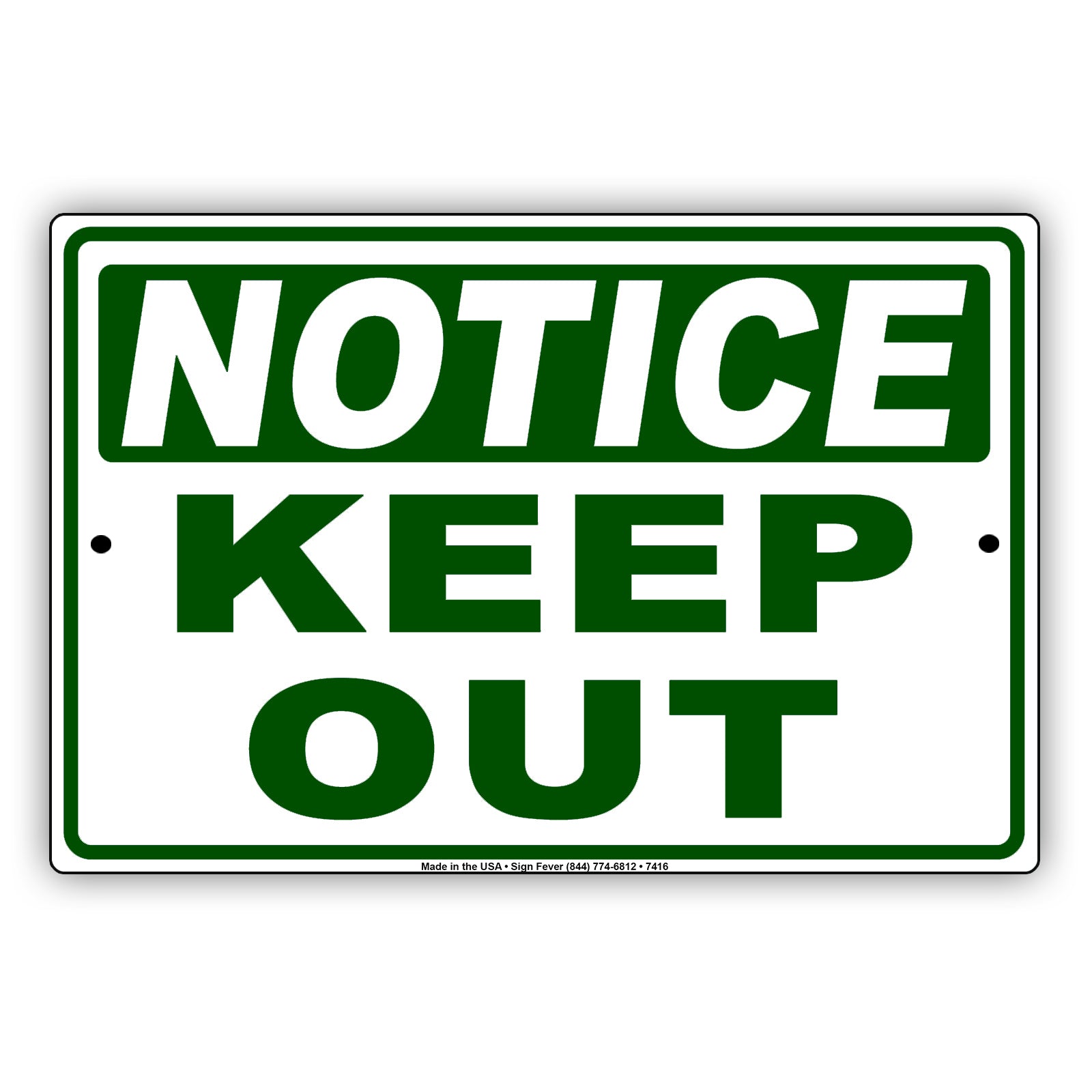 Notice Keep Out Danger Reserved Area Do Not Park Notice Aluminum Metal Sign Plate