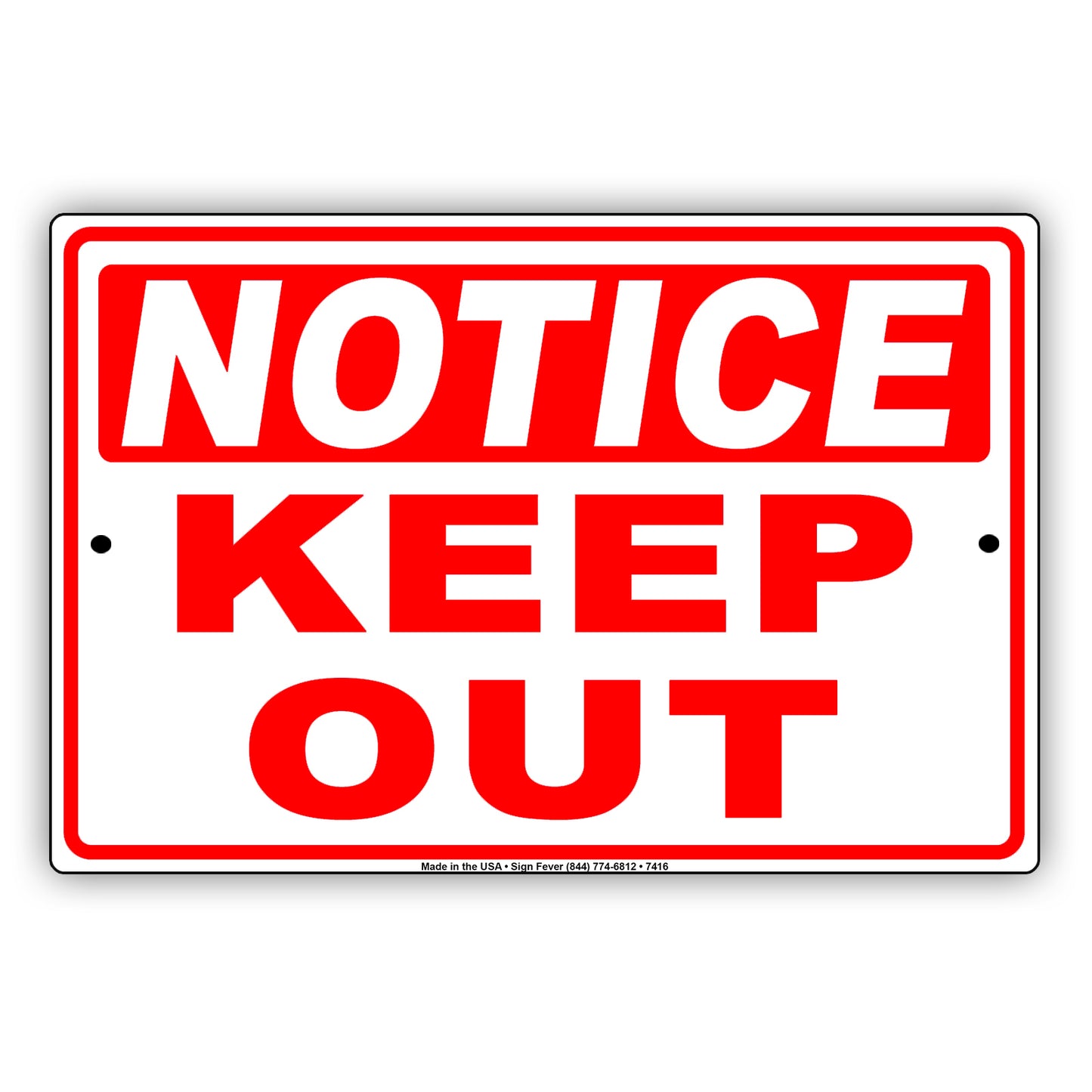 Notice Keep Out Danger Reserved Area Do Not Park Notice Aluminum Metal Sign Plate