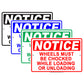 Notice Wheels Must Be Chocked While Loading Or Unloading Aluminum Metal Sign Plate