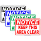 Notice Keep This Area Clear Do Not Enter No Trespassing Aluminum Metal Sign Plate