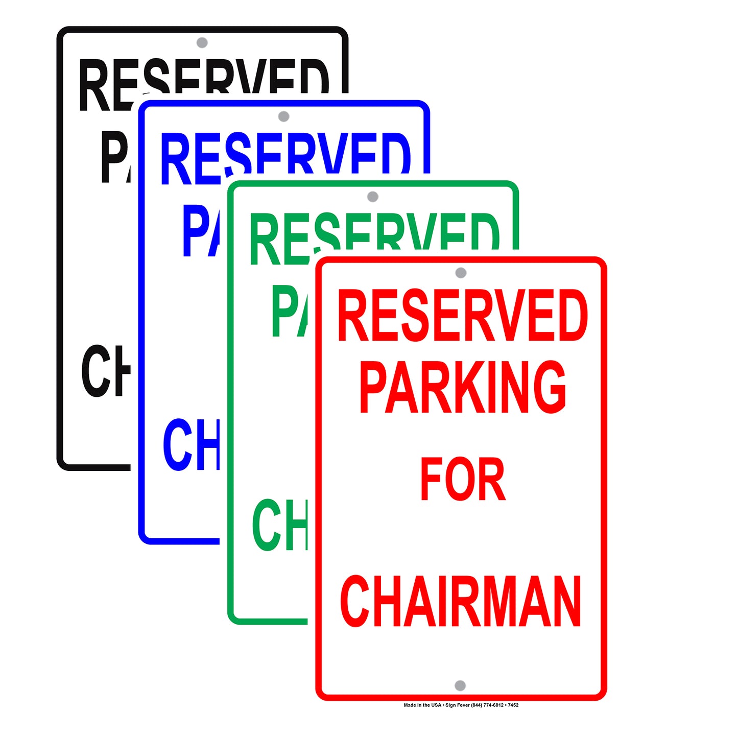 Reserved Parking For Chairman All Others Will Be Towed Aluminum Metal Sign Plate