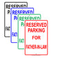 Reserved Parking For Father-In-Law All Others Will Be Towed Aluminum Metal Sign Plate