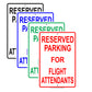 Reserved Parking For Flight Attendants All Others Will Be Towed Aluminum Metal Sign Plate