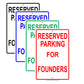 Reserved Parking For Founders All Others Will Be Towed Aluminum Metal Sign Plate