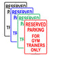 Reserved Parking For Gym Trainers Only All Others Will Be Towed Aluminum Metal Sign Plate