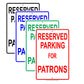 Reserved Parking For Patrons Only All Others Will Be Towed Aluminum Metal Sign Plate