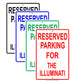 Reserved Parking For The Illuminati Only All Others Will Be Towed Aluminum Metal Sign Plate