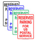 Reserved Parking For Us Postal Service Only All Others Will Be Towed Aluminum Metal Sign Plate