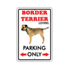 Beware! Guard Border Terrier On Duty Dog Sign