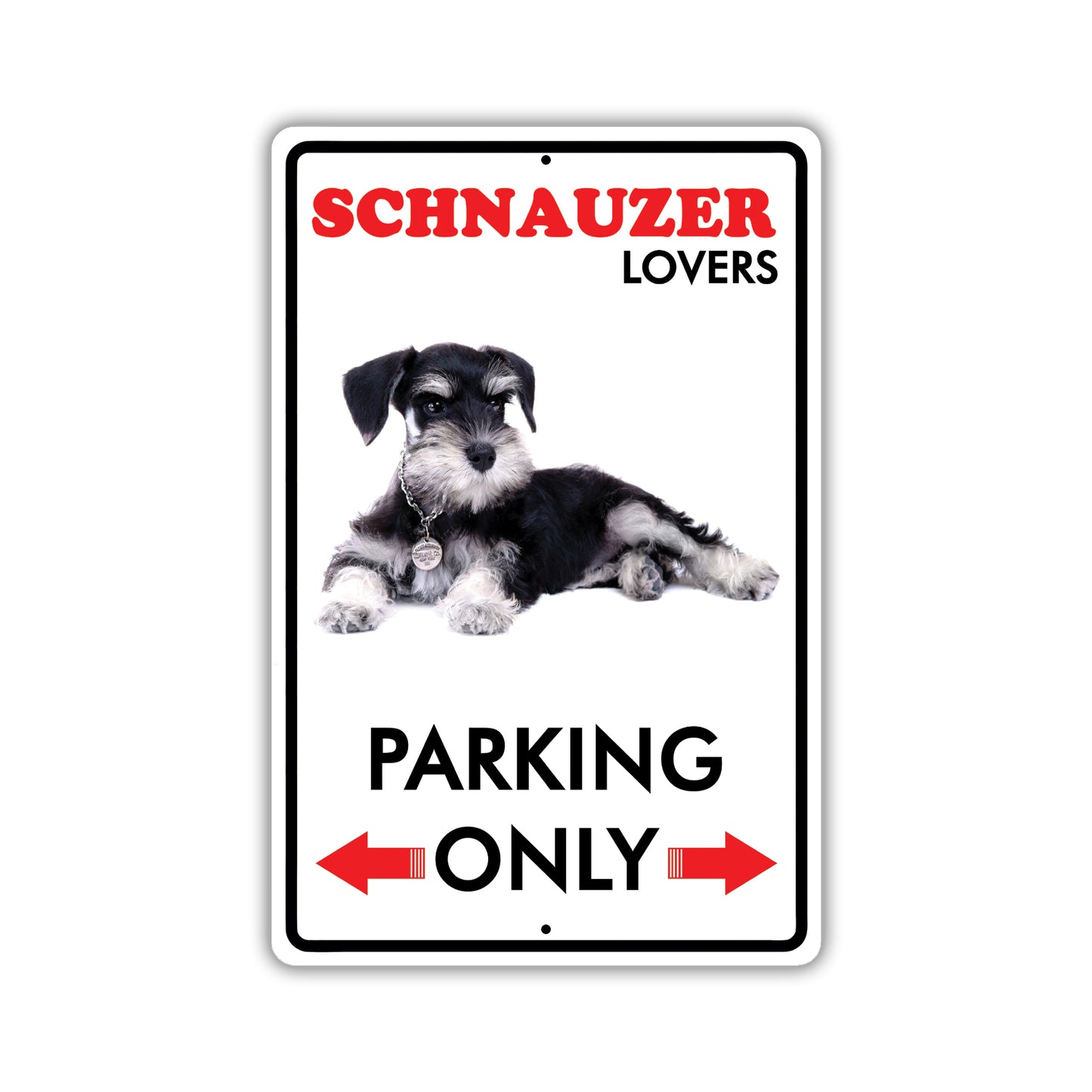 Beware! Guard Schnauzer Dog On Duty Dog Sign