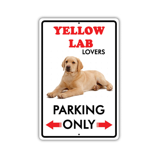 Beware! Guard Yellow Lab On Duty Dog Sign