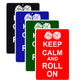 Keep Calm And Roll On With Humor Jokes Funny Gags Novelty Caution Alert Warning Aluminum Sign