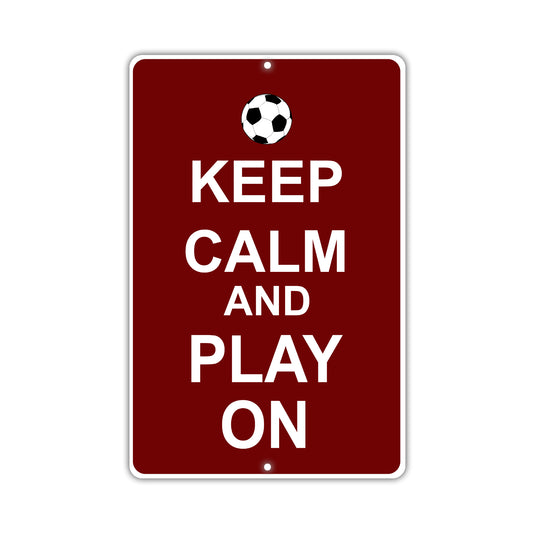 Keep Calm And Play On With Humor Jokes Funny Gags Novelty Caution Alert Warning Aluminum