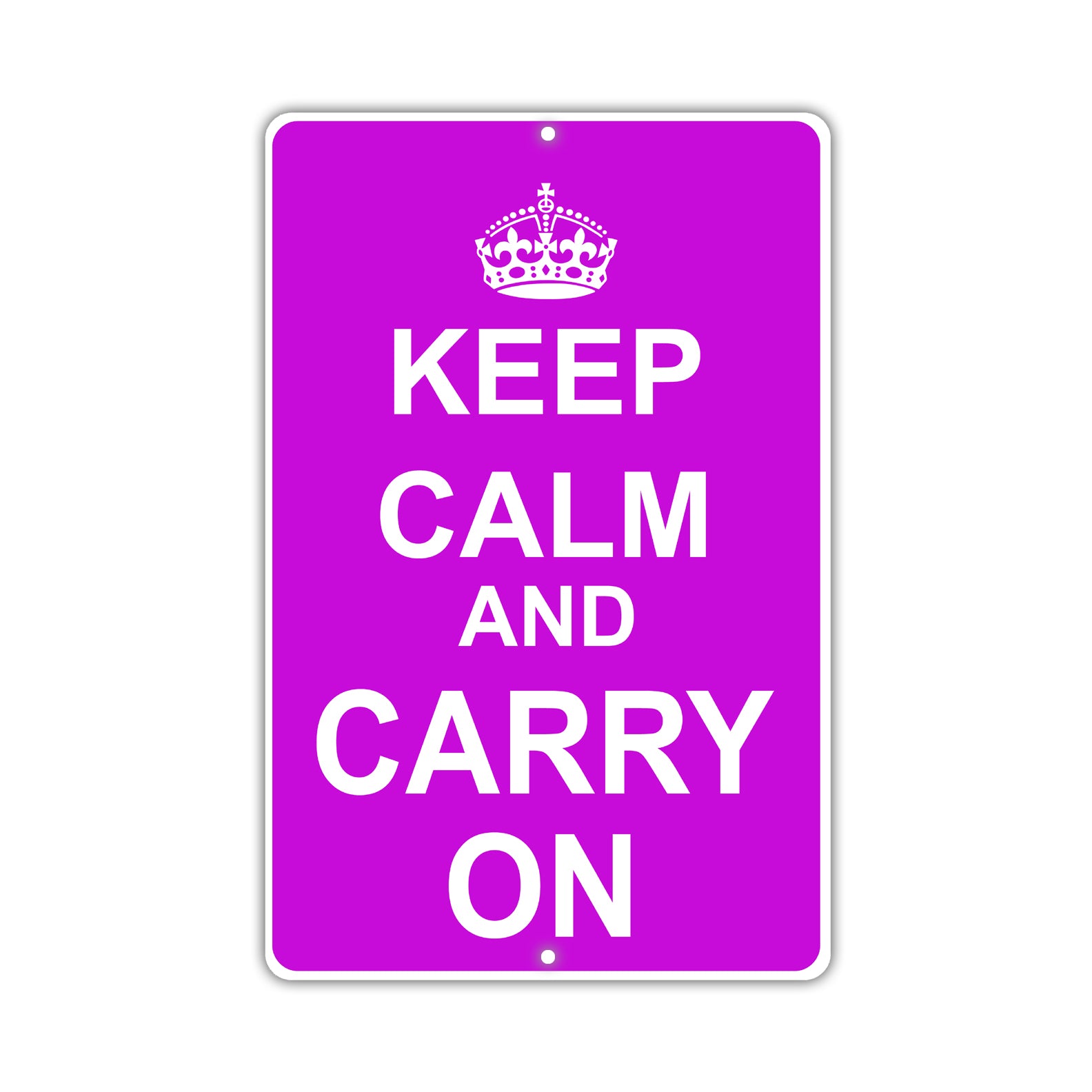 Keep Calm And Carry On With Humor Jokes Funny Gags Novelty Caution Alert Warning Aluminum