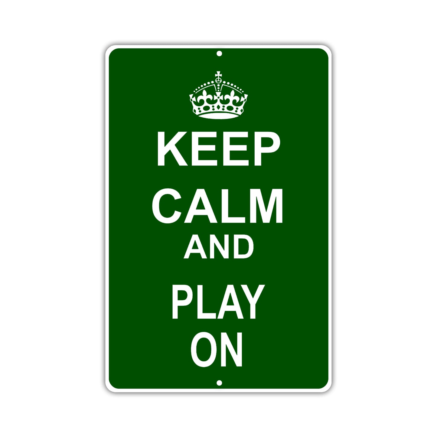 Keep Calm And Play On With Humor Jokes Funny Gags Novelty Caution Alert Warning Aluminum Sign