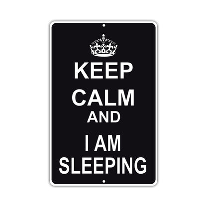 Keep Calm And I Am Sleeping With Humor Jokes Funny Gags Novelty Caution Alert Warning Aluminum Sign