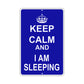 Keep Calm And I Am Sleeping With Humor Jokes Funny Gags Novelty Caution Alert Warning Aluminum Sign