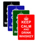Keep Calm And Drink Whiskey With Humor Jokes Funny Gags Novelty Caution Alert Warning Aluminum Sign
