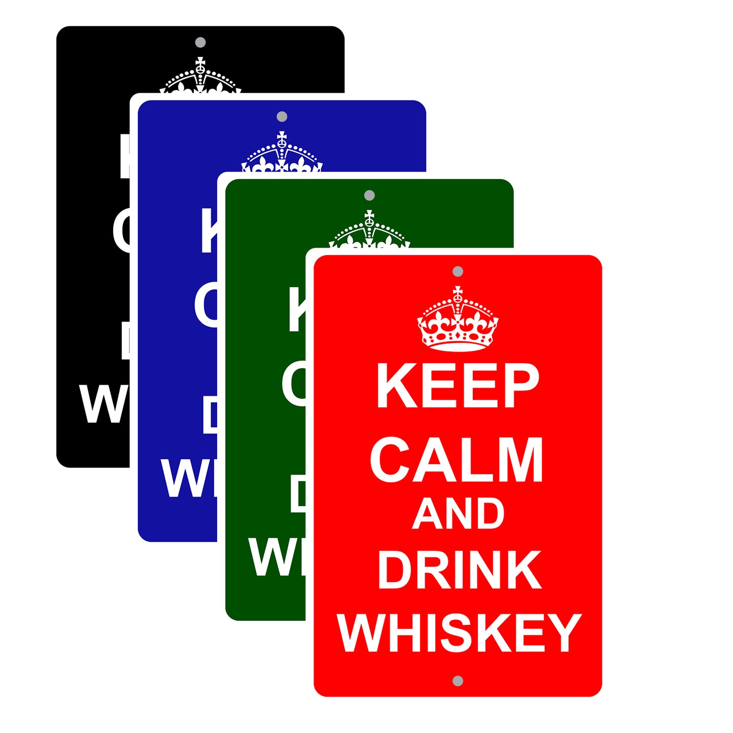 Keep Calm And Drink Whiskey With Humor Jokes Funny Gags Novelty Caution Alert Warning Aluminum Sign