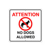 Attention No Dogs Allowed Private Property Aluminum Metal Sign Plate