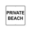 Private Beach No Trespassing Beyond This Point Aluminum Metal Sign Plate