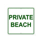 Private Beach No Trespassing Beyond This Point Aluminum Metal Sign Plate