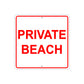 Private Beach No Trespassing Beyond This Point Aluminum Metal Sign Plate