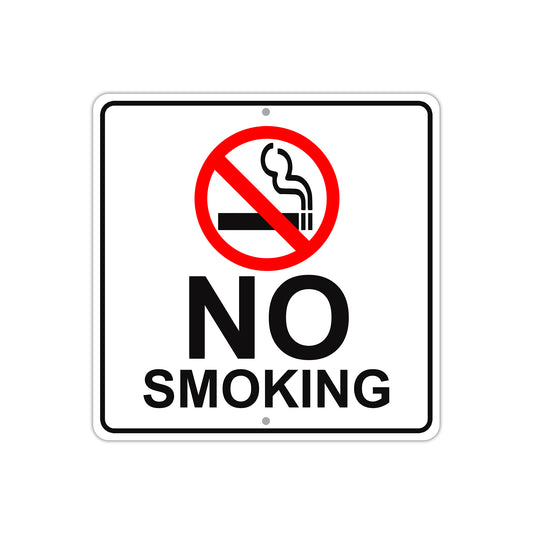 No Smoking With Cigarette Aluminum Metal Sign Plate