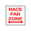Race Fan Zone Fast Cars Nascar Aluminum Metal Sign Plate