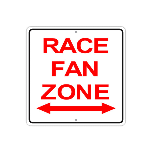 Race Fan Zone Fast Cars Nascar Aluminum Metal Sign Plate