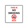 This is No Smoking Site with Cigarette Symbol Aluminum Metal Sign Plate