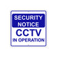 Security Notice CCTV in Operation Aluminum Metal Sign Plate