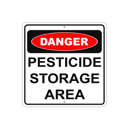 Danger Pesticide Storage Area Osha Aluminum Metal Sign Plate