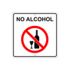 No Alcohol Allowed with Symbol Aluminum Metal Sign Plate