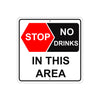 Stop No Smoking In This Area Warning Aluminum Metal Sign Plate