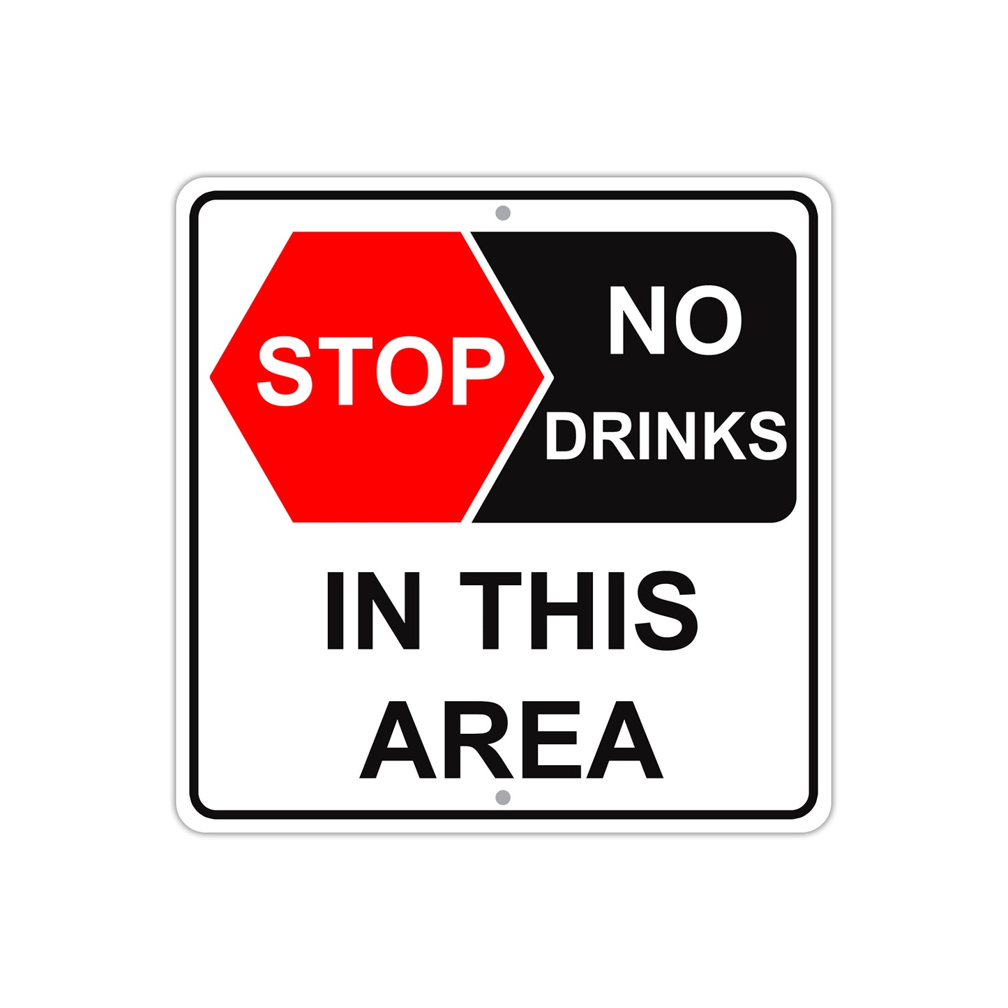 Stop No Smoking In This Area Warning Aluminum Metal Sign Plate