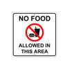 No Food Allowed In This Area Caution Aluminum Metal Sign Plate