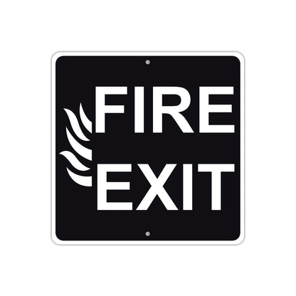 Fire Exit Fire Fighter Emergency Aluminum Metal Sign Plate