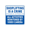 Shoplifting is a Crime Monitored By Video Camera Aluminum Metal Sign Plate