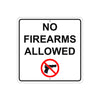 No Firearms Allowed with Gun Symbol Aluminum Metal Sign Plate