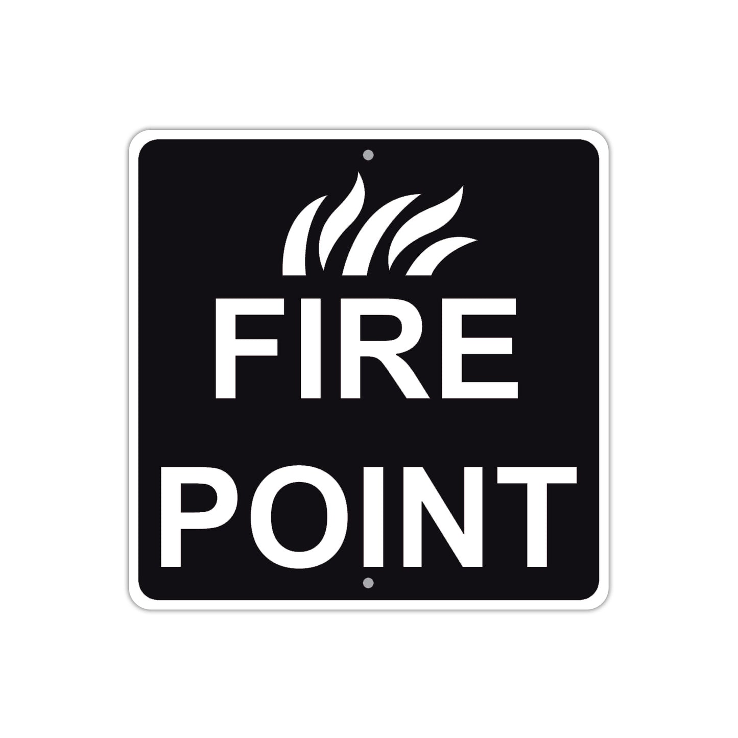 Fire Point Exit Salida Bilingual Caution Aluminum Metal Sign Plate