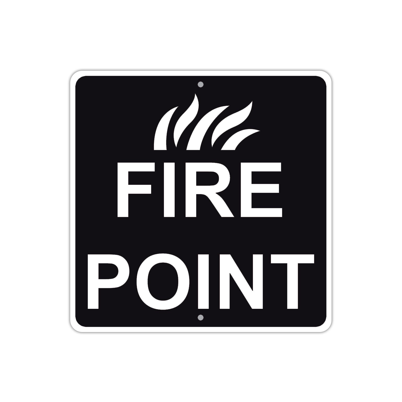 Fire Point Exit Salida Bilingual Caution Aluminum Metal Sign Plate