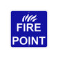 Fire Point Exit Salida Bilingual Caution Aluminum Metal Sign Plate