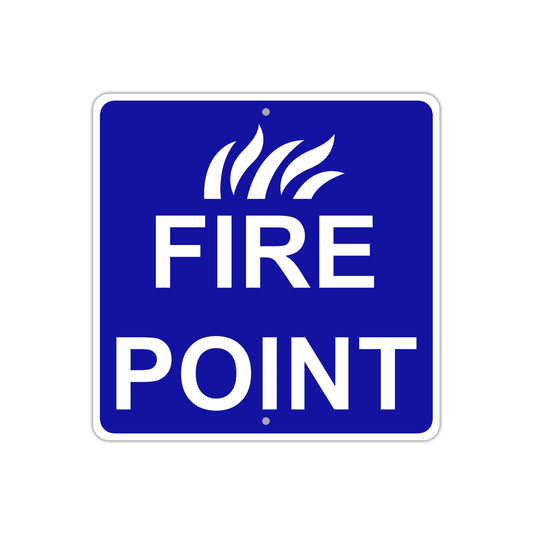 Fire Point Exit Salida Bilingual Caution Aluminum Metal Sign Plate