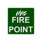 Fire Point Exit Salida Bilingual Caution Aluminum Metal Sign Plate