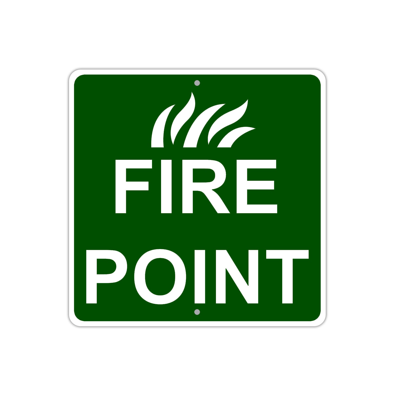 Fire Point Exit Salida Bilingual Caution Aluminum Metal Sign Plate