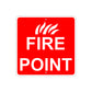 Fire Point Exit Salida Bilingual Caution Aluminum Metal Sign Plate