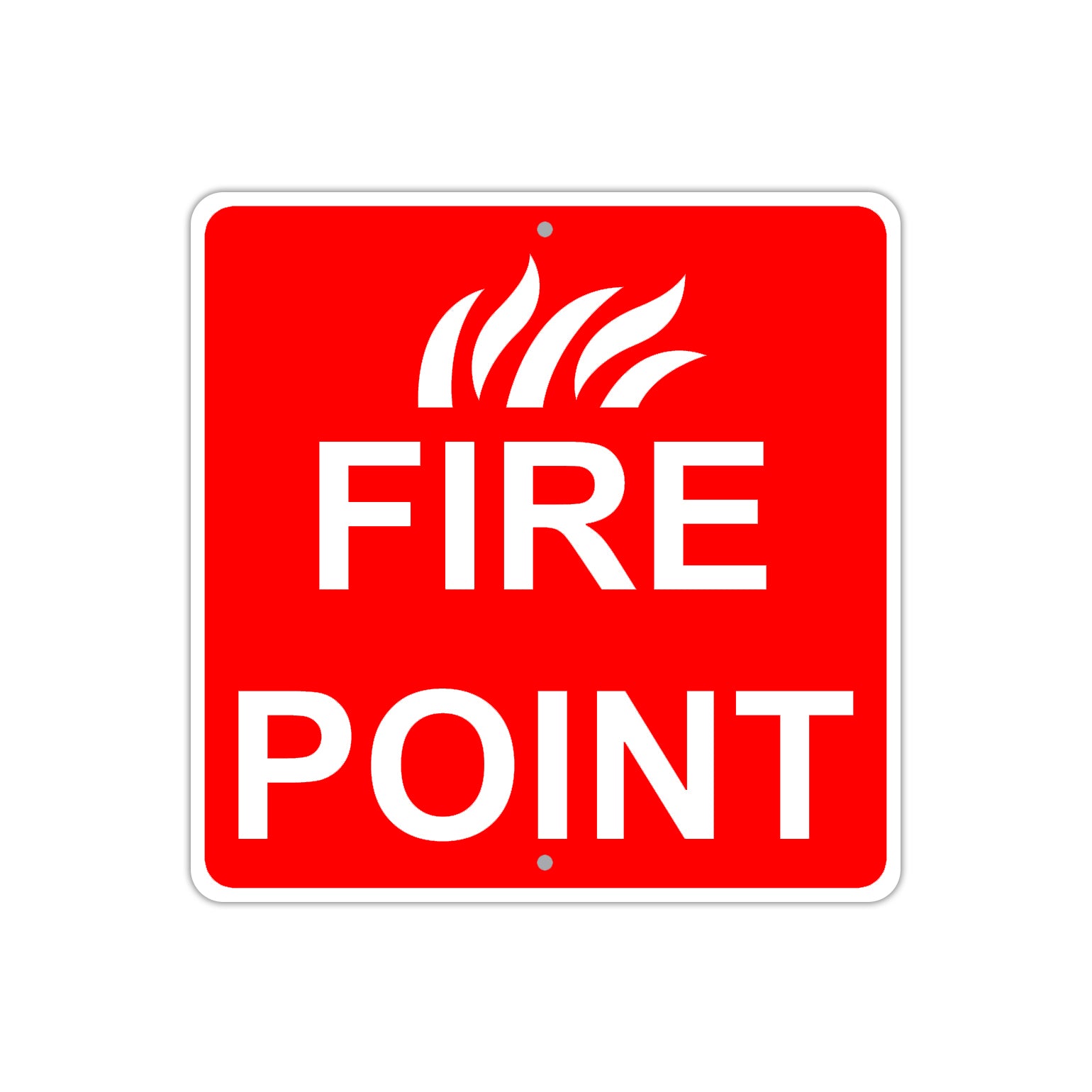 Fire Point Exit Salida Bilingual Caution Aluminum Metal Sign Plate