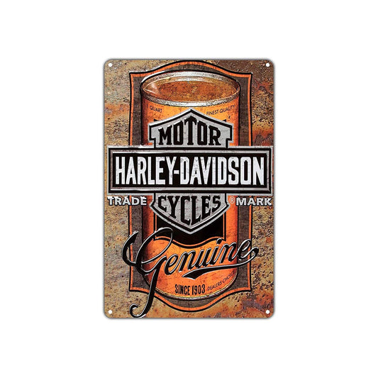 Harley-Davidson Motor Cycles Trademark Genuine Since 1903 Vintage Retro Wall Bar Garage Aluminum